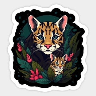 Ocelot Fathers Day Sticker